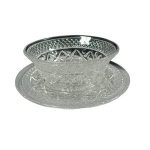 Bread Plate and Bowl Glass 2 Piece Set